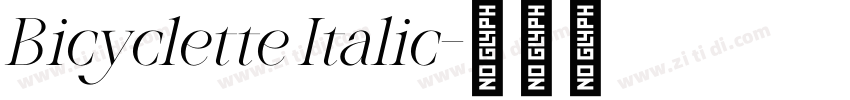 Bicyclette Italic字体转换